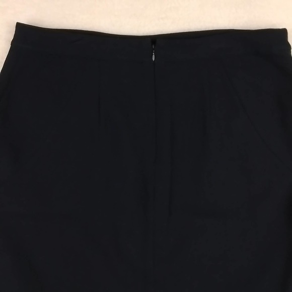 Ann Taylor Fully Lined Career Skirt Size 12 Petite in Black‎ w/ Ruffle Hem - Picture 7 of 13